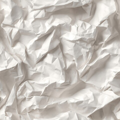 Seamless Crumpled Paper Texture Background in Neutral Tones for Vintage, Craft, and Grunge Design Projects
