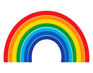 Obraz premium A vibrant rainbow illustration, colorful vector image, ideal for graphic designs, web elements and