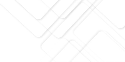 Abstract white background design with layers of textured white transparent material in triangle and squares shapes. White color technology concept geometric line vector white light grey background.	
