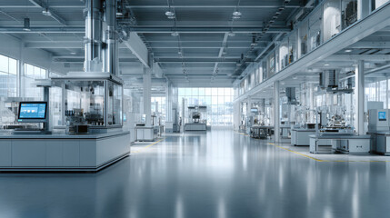 Fototapeta premium cuttingedge automated meat production facility operates without human intervention