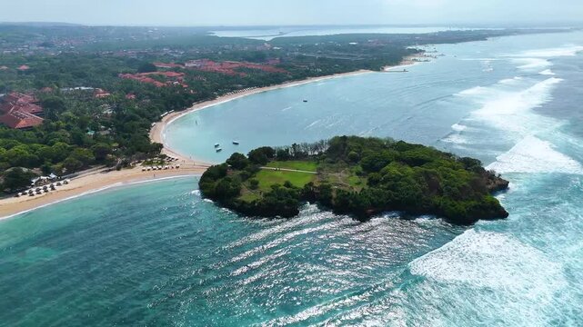 View of Nusa Dua beach in southern Bali, Indonesia