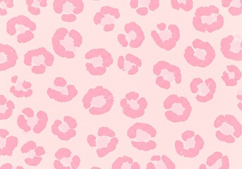 Feminine pink leopard textile design