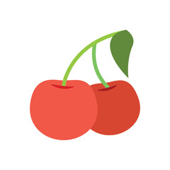 Illustration of Vibrant Pixel Art Cherries: Perfect for Digital Projects vector