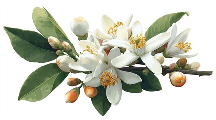 Obraz premium lily on a white background