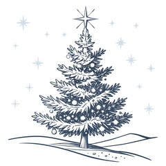 Obraz premium pristine white snowy artificial christmas tree with crystal ornaments, sparkling and elegant.