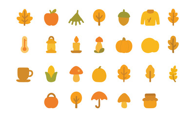 Art & Illustration autumn icon set 2