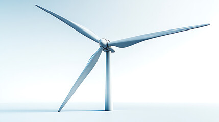 Single Wind Turbine Against a Clear Sky Clean Energy Concept