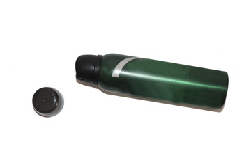 Bottle of deodorant in white background