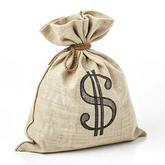 Dollar Sign Fabric Tote Bag