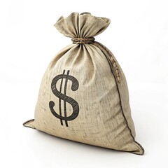 Dollar Sign Fabric Tote Bag