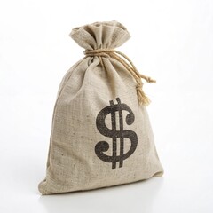 Dollar Sign Fabric Tote Bag