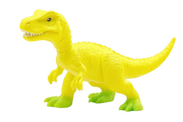 Obraz premium toy dinosaur stands, showcasing prehistoric Era, vibrant Color and detailed Texture