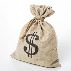 Dollar Sign Fabric Tote Bag