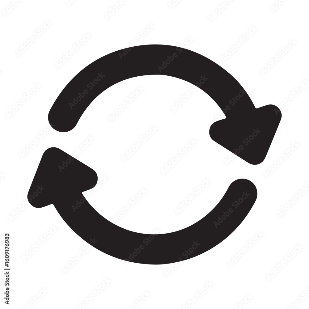 Aufkleber Circular Arrows Rotating Around Axis Representing Synchronization Refreshing Updating Continuous Processes Repeating Actions Looping Back and Forth Interaction and Interconnection