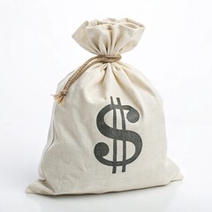 Dollar Sign Fabric Tote Bag