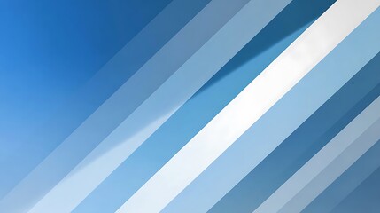 Diagonal stripe graphic overlay over soft sky-blue gradient backdrop