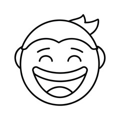 cartoon face of a man