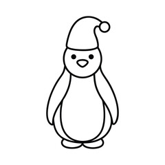 penguin with santa hat