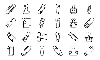 Bundle Icon Of Paper Clip 