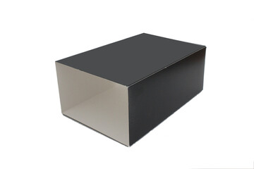 Blank cardboard box isolated on white background