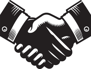 Handshake icon, Handshake silhouette vector, business, agreement, friendship, vector illustration 