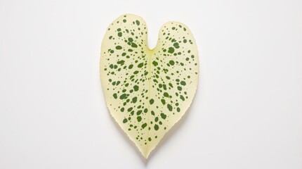 Fototapeta premium Spotted Syngonium Leaf on White Background