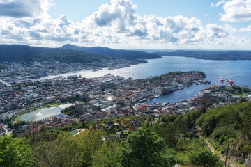 Bergen view from mount floyen