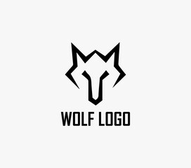 Obraz premium Abstract Geometric Wolf Head Logo