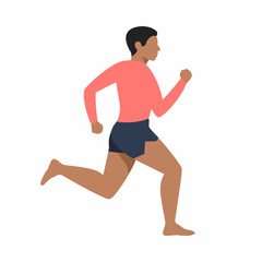 Fototapeta premium Running Athlete Illustration in Action