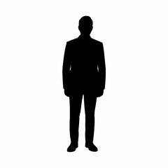 Obraz premium Silhouette of a Businessman in Formal Attire