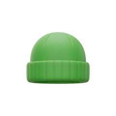 Fototapeta premium 3D green round beanie hat