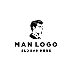 Man logo style icon design template vector illustration