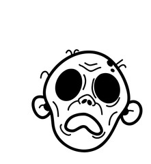 Silhouette of Scream Mask Vector Graphic for Halloween Projects
