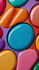 Colorful Nail Polish Bottles and Tools Top View