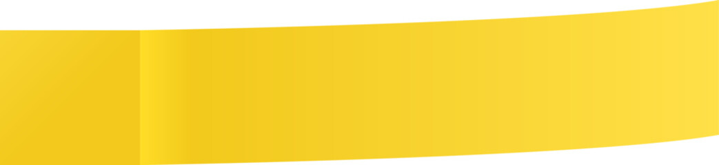 Yellow curved banner waving gracefully in the wind, providing ample space for adding custom text or graphics, perfect for various advertising and promotional needs