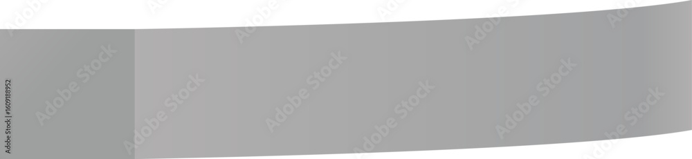 Fototapete wide horizontal slightly curved gray monochrome empty banner waving in the wind, with a darker verti