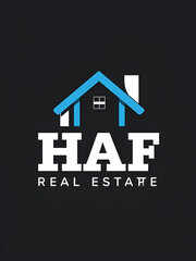 HAF initial letter real estate builders logo design vector. construction ,housing, home marker, property, building, apartment, flat, compartment, business, corporate, house rent, rental, commercial