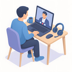 Telecommuting Remote Work Video Meeting From Home