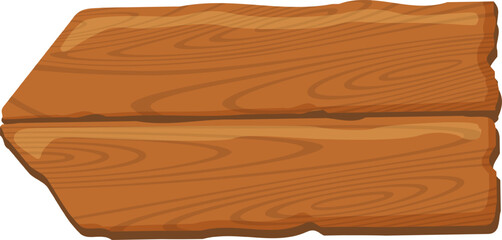 Wooden arrow sign pointing right, crafted from two planks featuring natural wood grain and knots, isolated against a clean white background, serving as a rustic directional guide