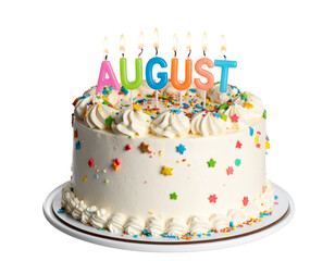 birthday cake isolated on white