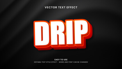drip editable text effect
