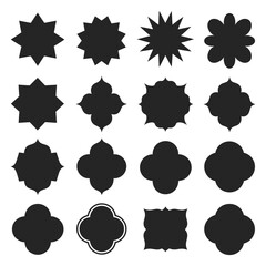 Set of Islamic frames shapes, Islamic frames silhouette, Islamic frames icon,