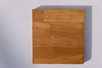 Naklejka premium Wooden on white background.