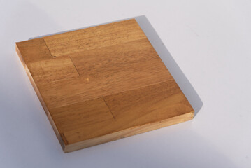 Wooden on white background.