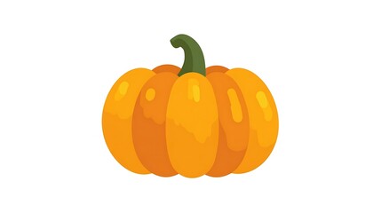 Obraz premium Flat color icon of pumpkin squash symbol for halloween or thanksgiving in apps and websites