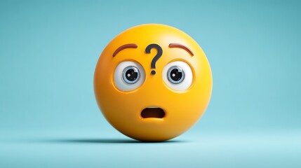Flat icon of confused emoticon with puzzled expression for apps websites and messaging platforms