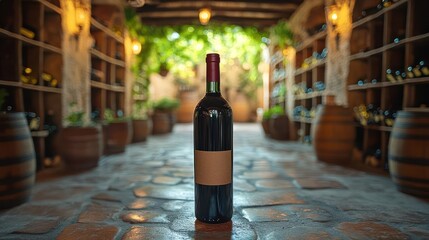 wine bottles in a bar