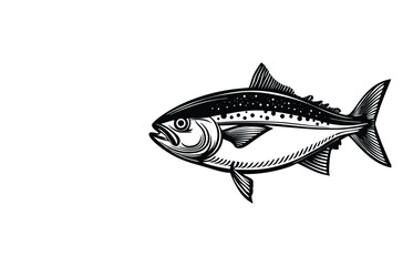 Simple Fish Bowl Illustration with Underwater Plants	