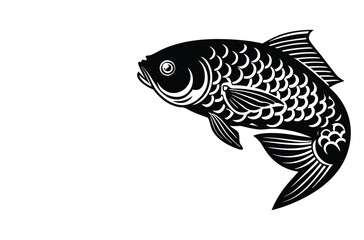 Simple Fish Bowl Illustration with Underwater Plants	