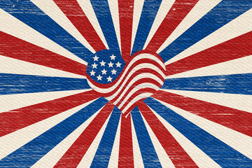 Retro grunge ray sun burst with stars abstract background